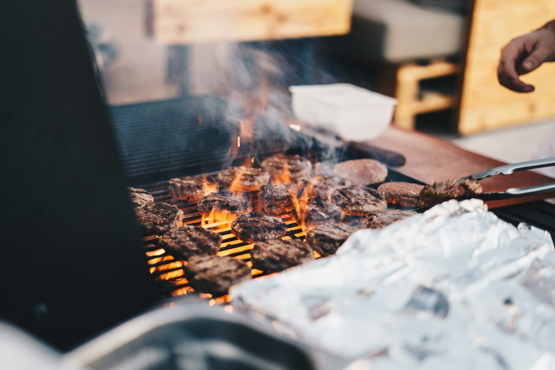 Närbild på grillat kött